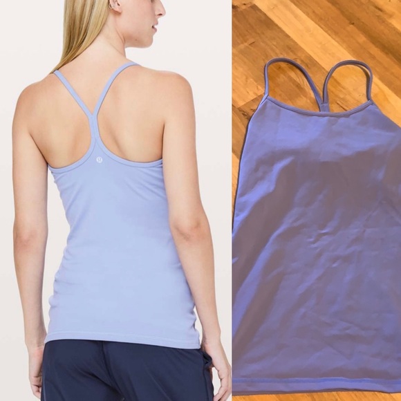 Lululemon power y tank sz 4 blue purple